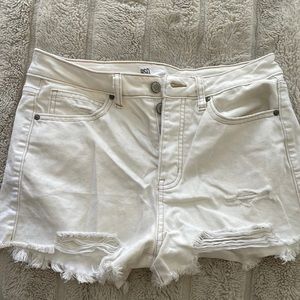 RSQ WHITE JEAN SHORTS